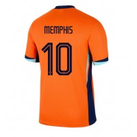 Pánský Fotbalový dres Holandsko Memphis Depay #10 ME 2024 Domácí Krátký Rukáv